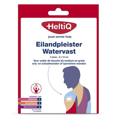 Heltiq Eilandpleister Watervast 9x10cm 4pleist