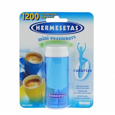 Hermesetas Tabletten Original Drukknop Doos 1200tabl