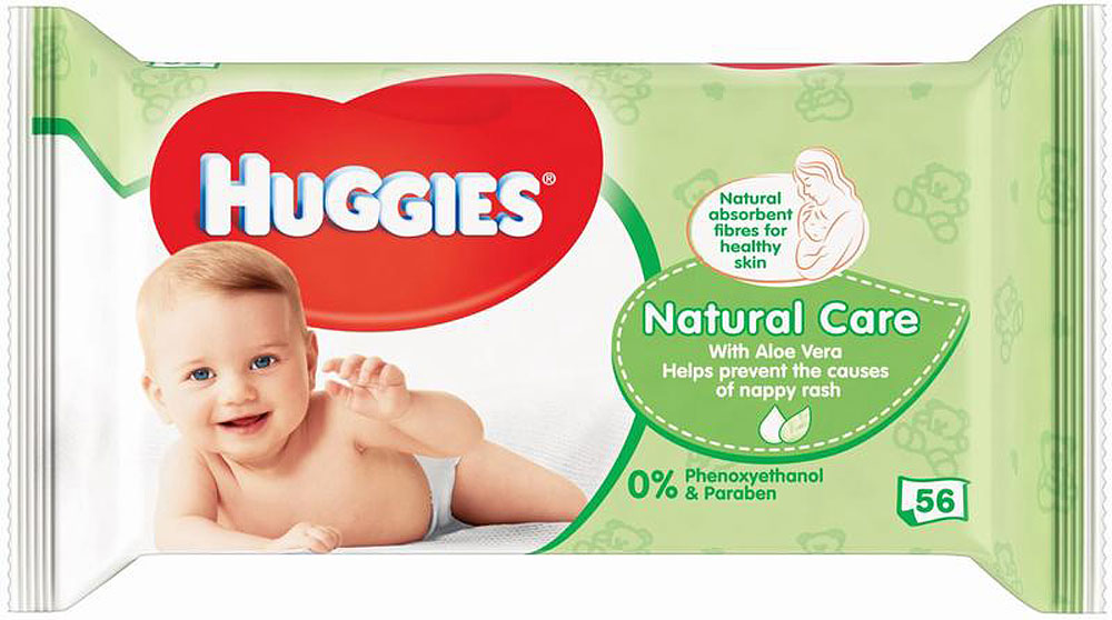 Huggies Babydoekjes Natural Care- 56 Stuks Huggies Babydoekjes Natural Care- 56 Stuks