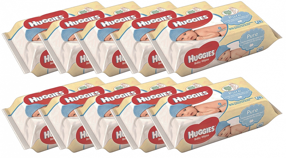 Huggies Billendoekjes Babydoekjes Pure Voordeelverpakking - 560 Stuks