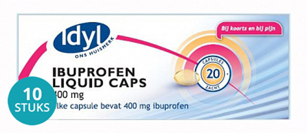 Idyl Huismerk Ibuprofen 400mg Liquid Caps Voordeelverpakking