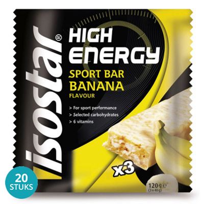 Isostar High Energy Sportvoeding Reep Banaan Voordeelverpakking 20x3x40g
