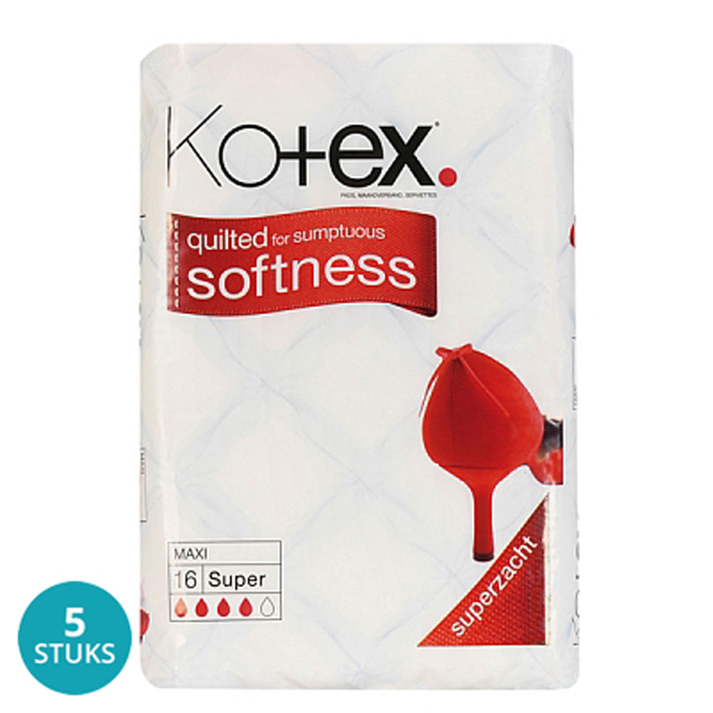 Kotex Maxi Super Voordeelverpakking 5x16stuk