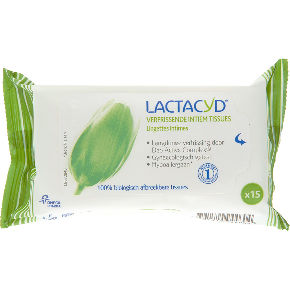 Lactacyd Tissues Verfrissend Vaginale Verzorging Doekjes 15stuks
