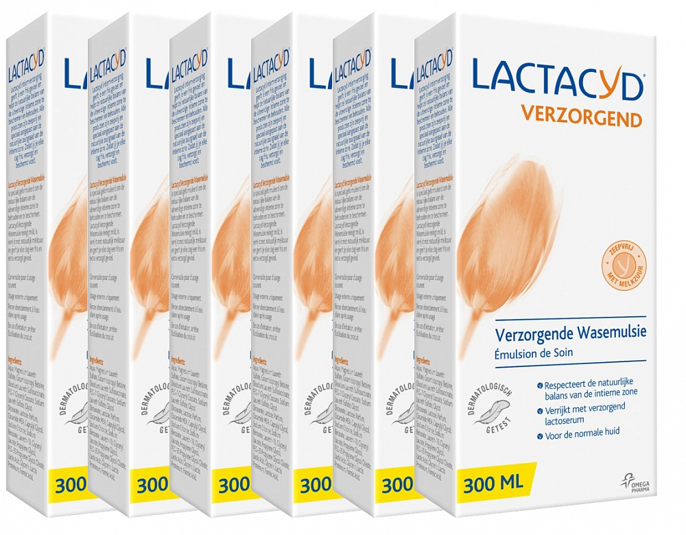 Lactacyd Wasemulsie Verzorgend Vaginale Verzorging Zeep Voordeelverpakking 6x300ml Lactacyd Wasemulsie Verzorgend Vaginale Verzorging Zeep Voordeelverpakking 6x300ml