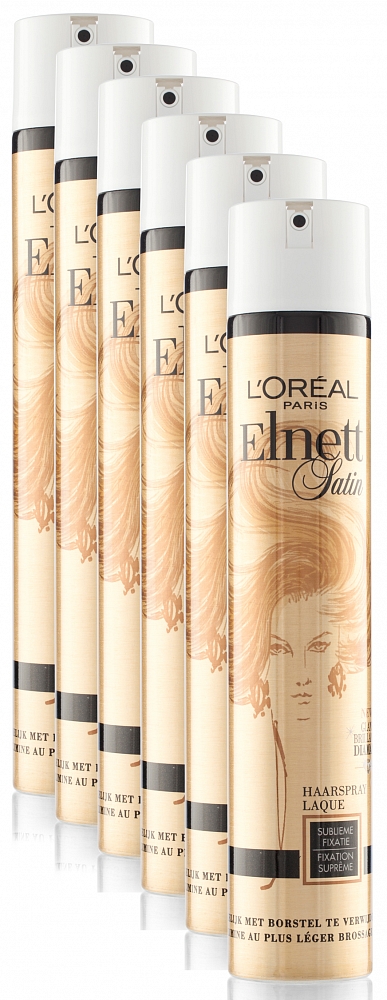Loreal Paris Elnett Satin Haarspray Diamant Voordeelverpakking 6x400ml Loreal Paris Elnett Satin Haarspray Diamant Voordeelverpakking 6x400ml