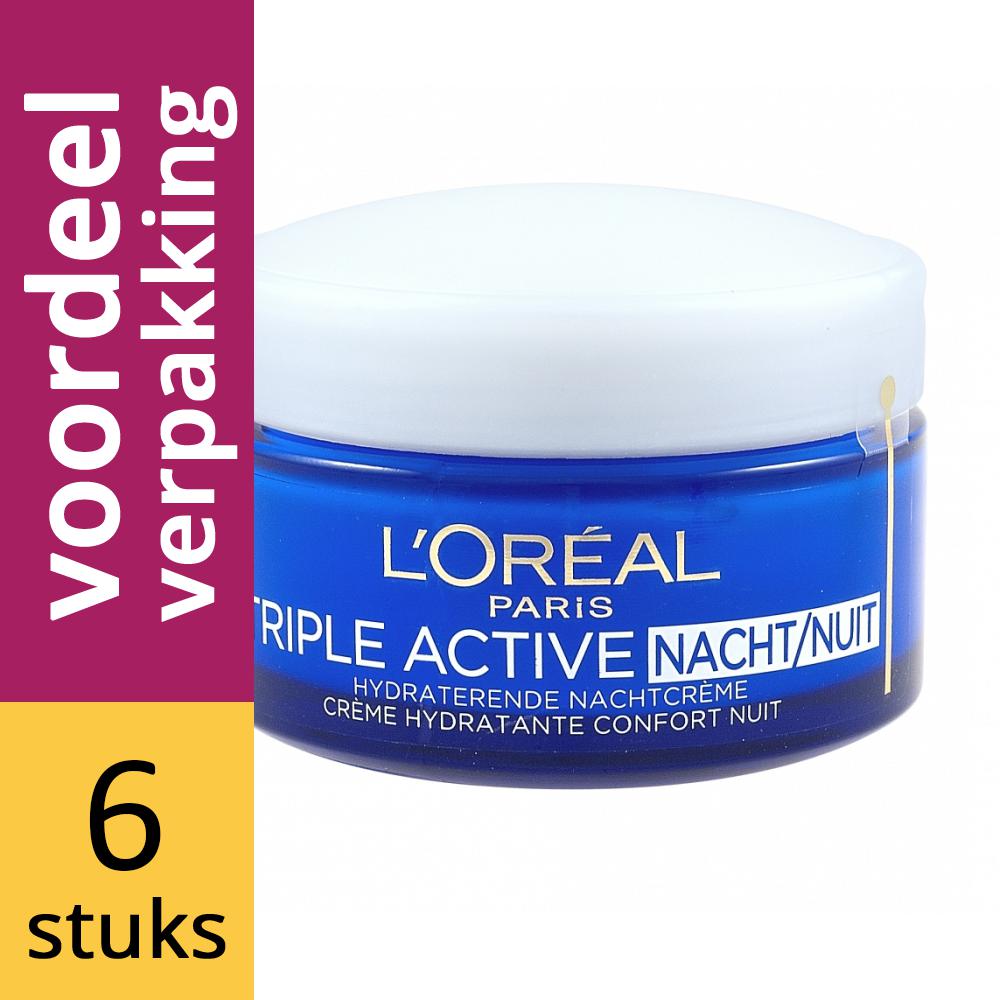 Loreal Paris Dermo Expertise Triple Active Nachtcreme Voordeelverpakking 6x50ml Loreal Paris Dermo Expertise Triple Active Nachtcreme Voordeelverpakking 6x50ml