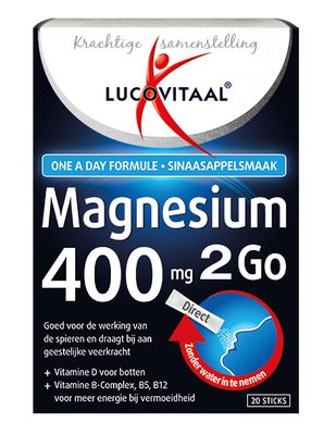 Lucovitaal Magnesium 2go Sticks 20 Stuks