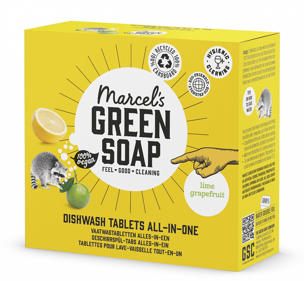 Marcel Green Soap Vaatwastabletten Grapefruit en Limoen Marcel Green Soap Vaatwastabletten Grapefruit en Limoen