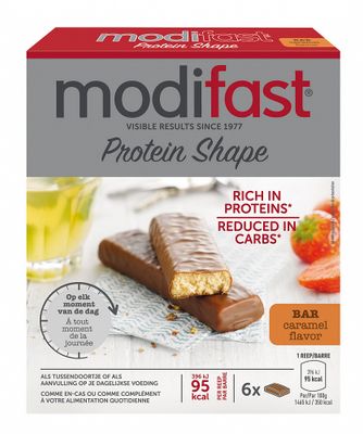 Modifast Protein Shape Reep Caramel 6stuks