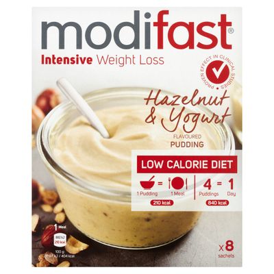 Modifast Intensive Pudding Hazelnoot & Yoghurt 8x52gr