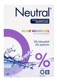 Neutral Neutral Waspoeder Kleur Parfumvrij 18 Wasjes