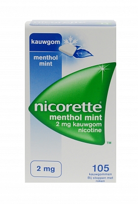 Nicorette kauwgom menthol mint 2mg