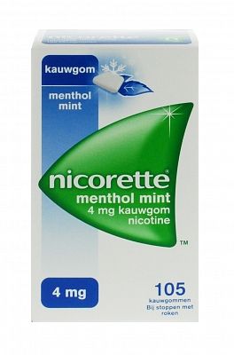 Nicorette kauwgom menthol mint 4mg 105stuks