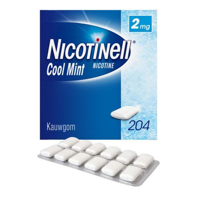 Nicotinell kauwgom mint 2mg 204stuks