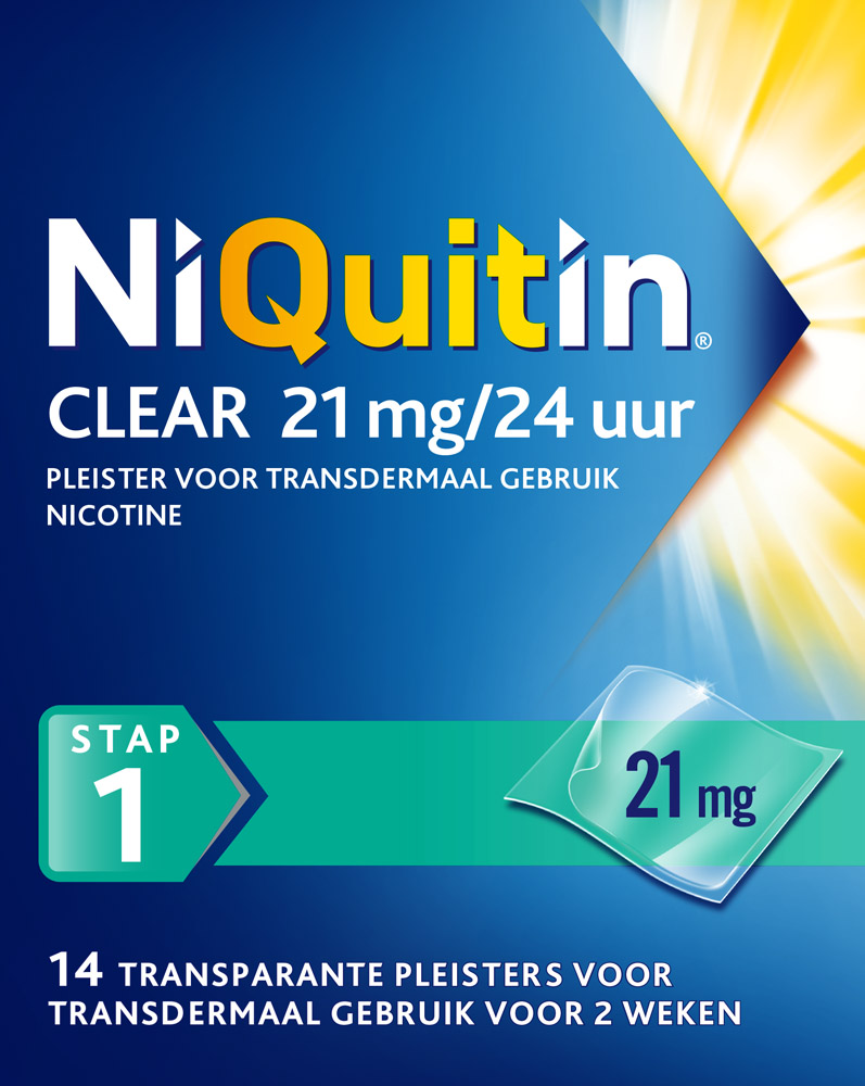 Niquitin clear 21 mg/24 uur stap 1
