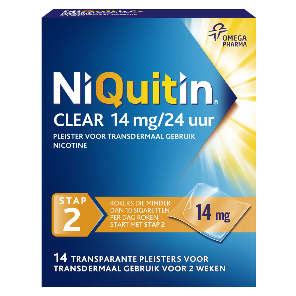 NiQuitin Clear Patch Stap 2 14mg