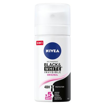Nivea Deodorant Spray Black & White Invisible Mini 35ml