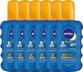 Nivea Nivea Sun Zonnebrand Children Spray Factor(spf)30 Waterproof *Bestekoop Voordeelverpakking Nivea Sun Kids Zonnespray Factor(spf)30