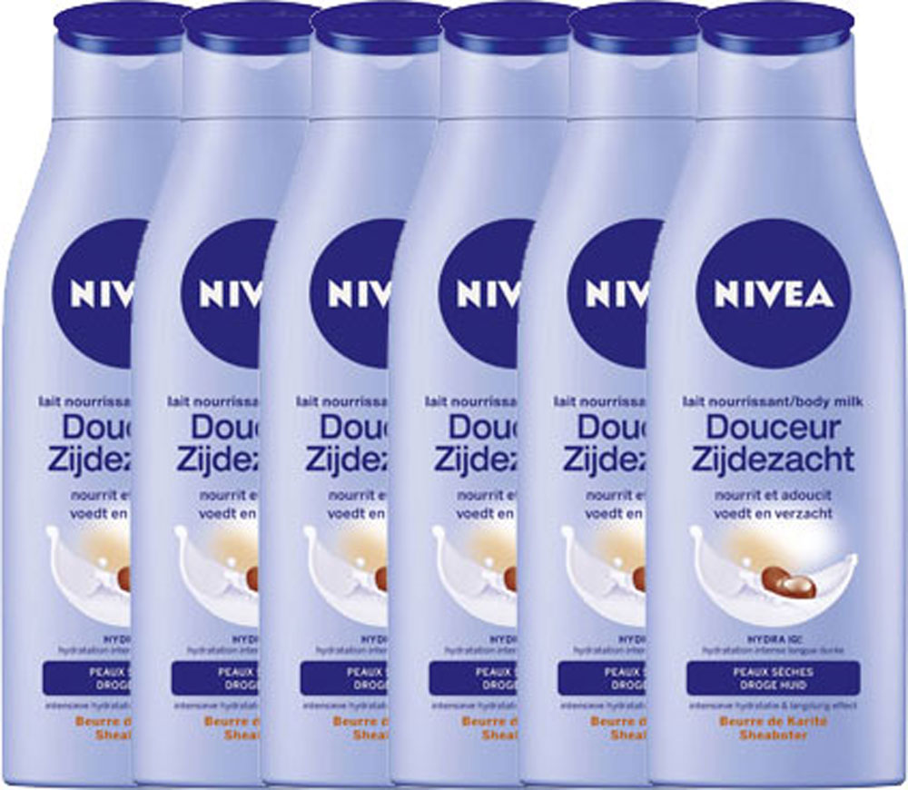 Nivea Body Milk Zijdezacht Voordeelverpakking 6x250ml