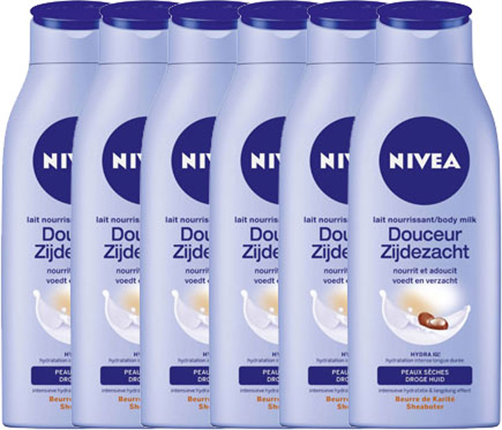 Nivea Body Milk Zijdezacht Voordeelverpakking 6x400ml