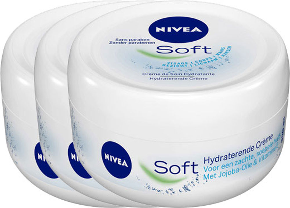 Nivea Soft Hydraterende Crme Voordeelverpakking 3x300ml