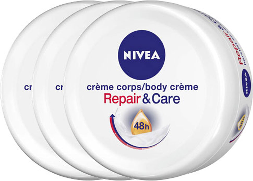 Nivea Care and Repair Body Creme Voordeelverpakking 3x300ml Nivea Care and Repair Body Creme Voordeelverpakking 3x300ml