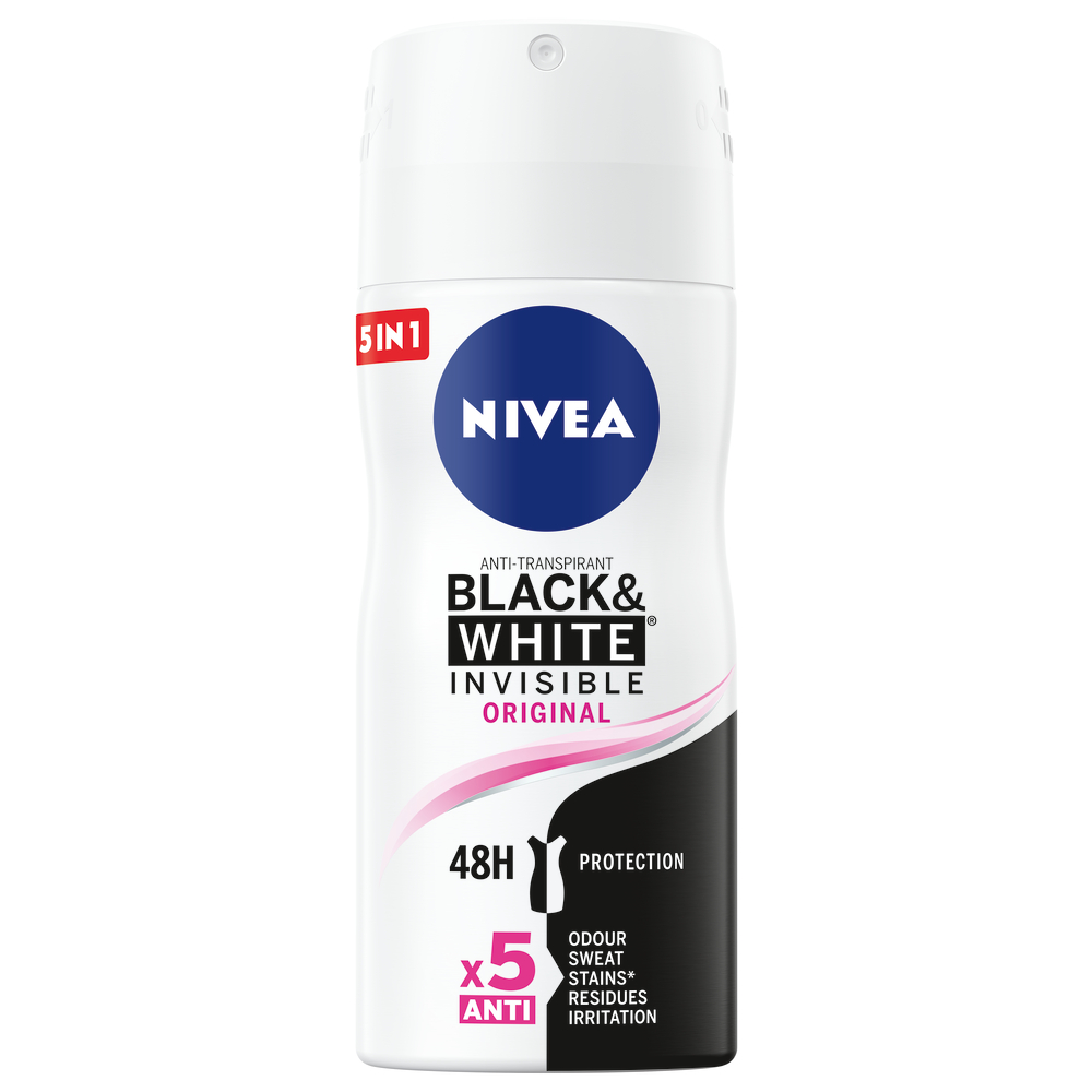 Nivea Deodorant Spray Black en White Invisible Original 100ml