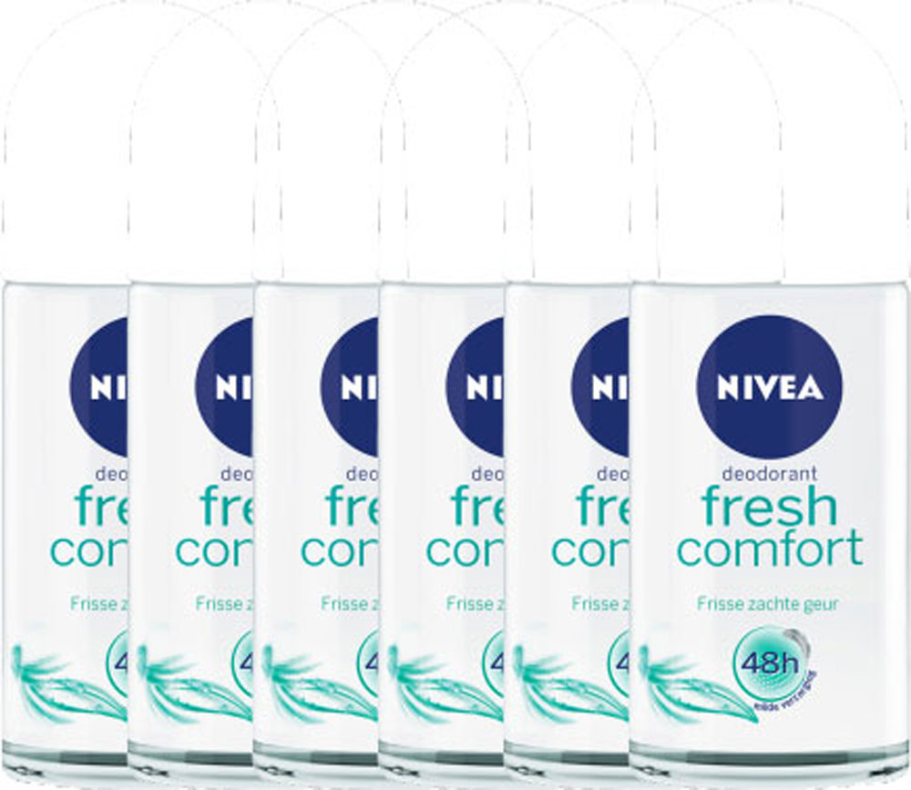 Nivea Deodorant Deoroller Fresh Comfort Voordeelverpakking 6x50ml