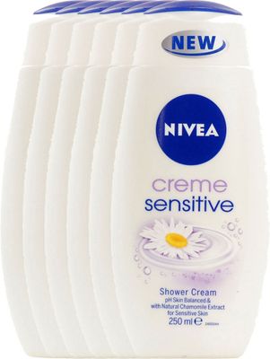 Nivea Shower Creme Sensitive Voordeelverpakking 6x250ml