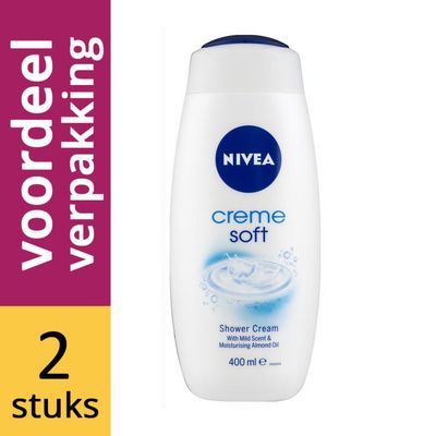 Nivea Shower Creme Soft Voordeelverpakking 2x400ml