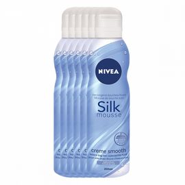 Nivea Nivea Silk Mousse Doucheschuim Creme Smooth Voordeelverpakking Nivea Silk Mousse Creme Soft