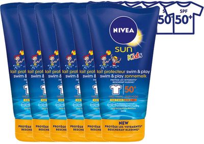 Nivea Sun Kids Swim And Play  Factor(spf)50 Voordeelverpakking 6x150ml