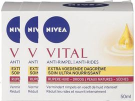 Nivea Nivea Vital Extra Voedende Dagcreme Voordeelverpakking Nivea Dagcreme Vital Anti-Rimpel Extra Voedend