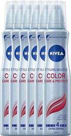 Nivea Nivea Styling Mousse Color Care And Protect Voordeelverpakking Nivea Styling Mousse Color Care & Protect