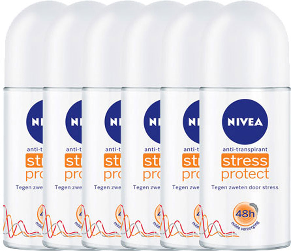 Nivea Stress Protect Deodorant Roller Voordeelverpakking 6x50ml