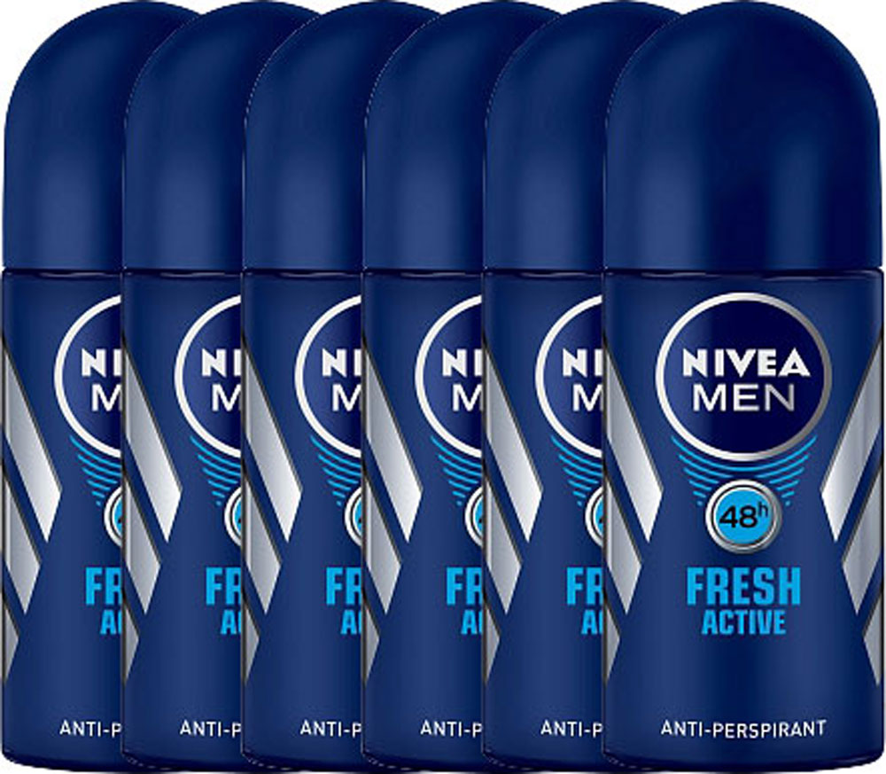 Nivea Men Deodorant Deoroller Fresh Active Voordeelverpakking 6x50ml