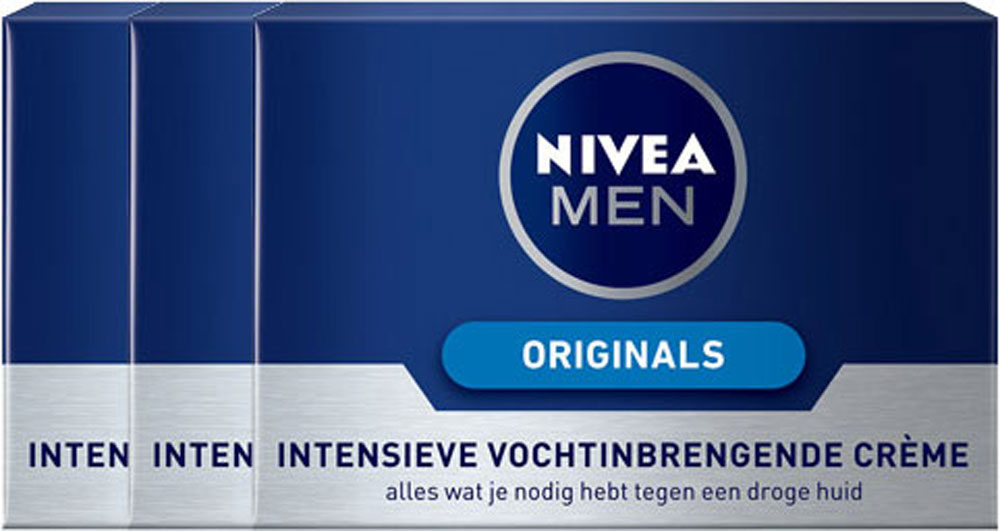 Nivea Men Intensieve GezichtsCreme Voordeelverpakking 3x50ml