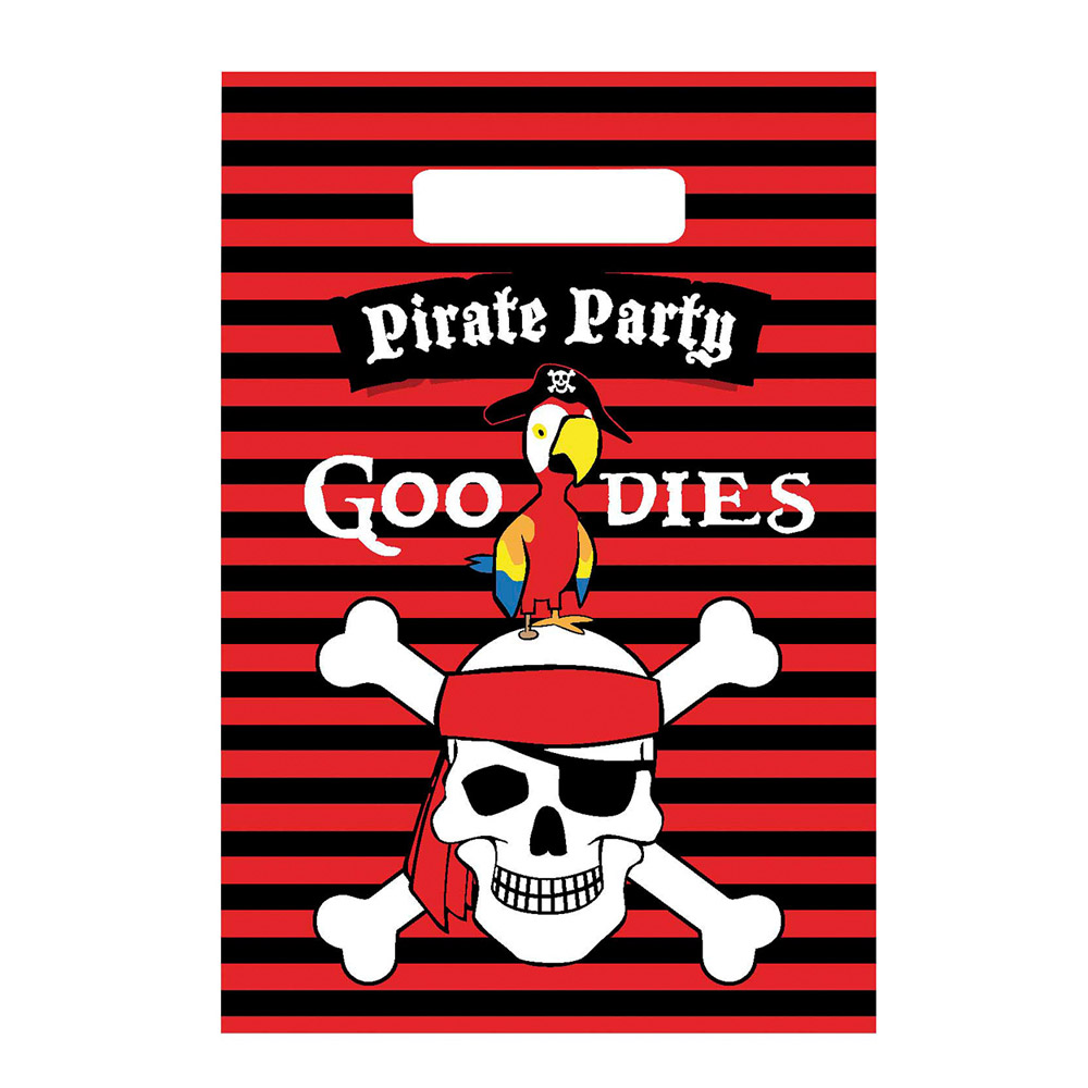 Uitdeelzakjes Piraten 6st. Uitdeelzakjes Piraten 6st.