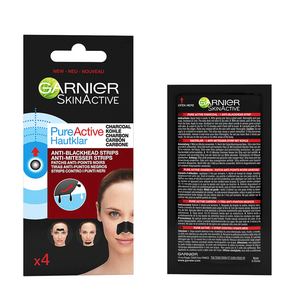 Garnier Skin Active Pure Active Charcoal Nose strips Stuk