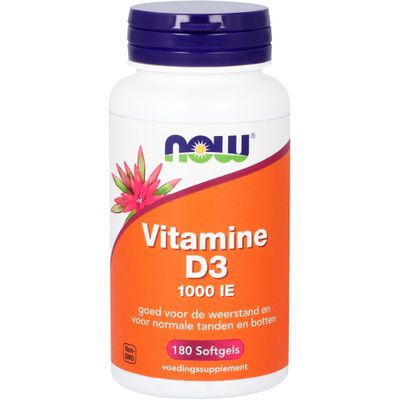 Now Vitamine D3 1000ie 180sft