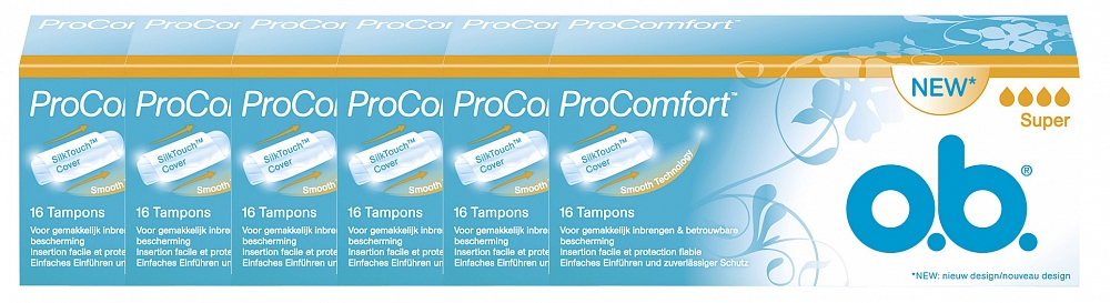 OB Tampons ProComfort Super Voordeelverpakking 6x16st