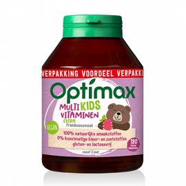 Optimax Optimax Kinder Multivitamine Kauwtabletten Extra Framboos