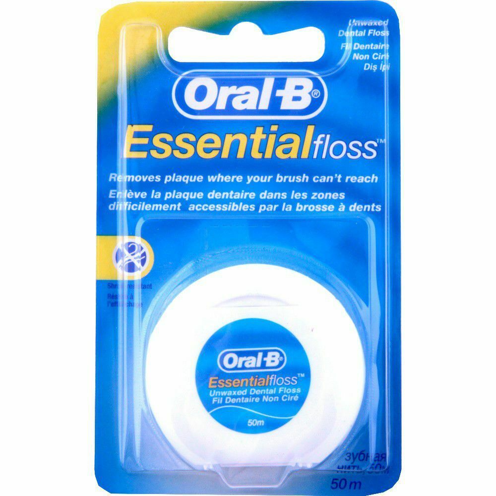 Oral B Flosdraad Essential Floss Non Waxed Mint 50mtr Oral B Flosdraad Essential Floss Non Waxed Mint 50mtr