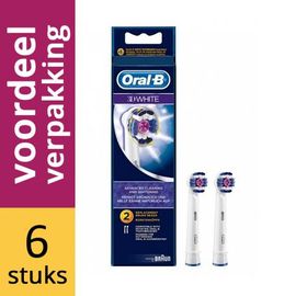 Oral B Oral B Opzetborstels Eb 18-2 3d White Voordeelverpakking Oral B Opzetborstels Eb 18-2 3D White