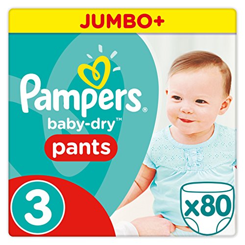 Pampers Broekjes Baby Dry Pants Maat-3 Midi 6-11kg Jumbo Pluspack 80-luiers