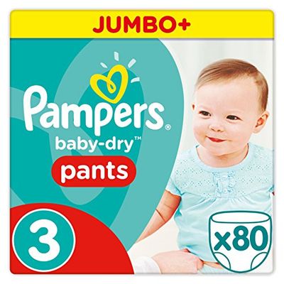 Pampers Broekjes Baby Dry Pants Maat-3 Midi 6-11kg Jumbo Pluspack 80-luiers 80stuks