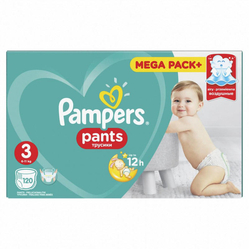 Pampers Broekjes Baby Dry Pants Maat-3 Midi 6-11kg 120-Luiers