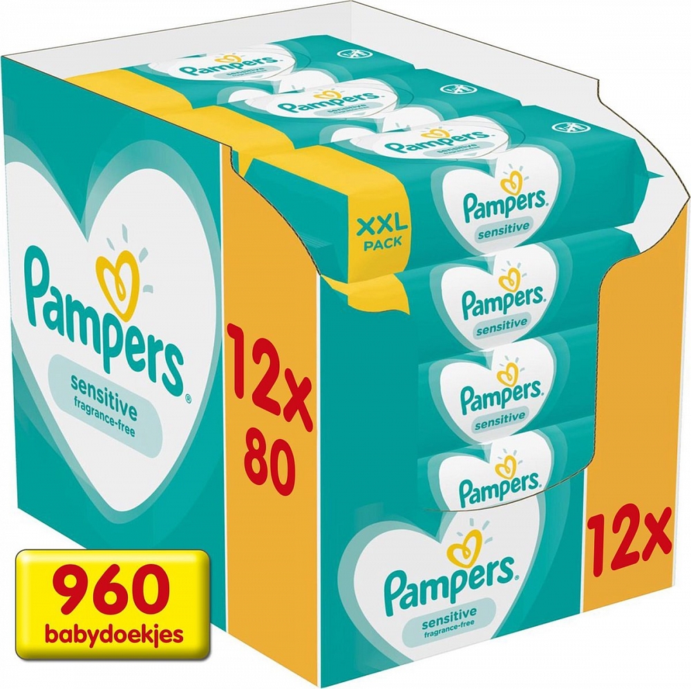 Pampers Billendoekjes Babydoekjes Fresh Clean Voordeelverpakking - 960 Stuks