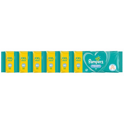 Pampers Billendoekjes Babydoekjes Fresh Clean Voordeelverpakking - 480 Stuks